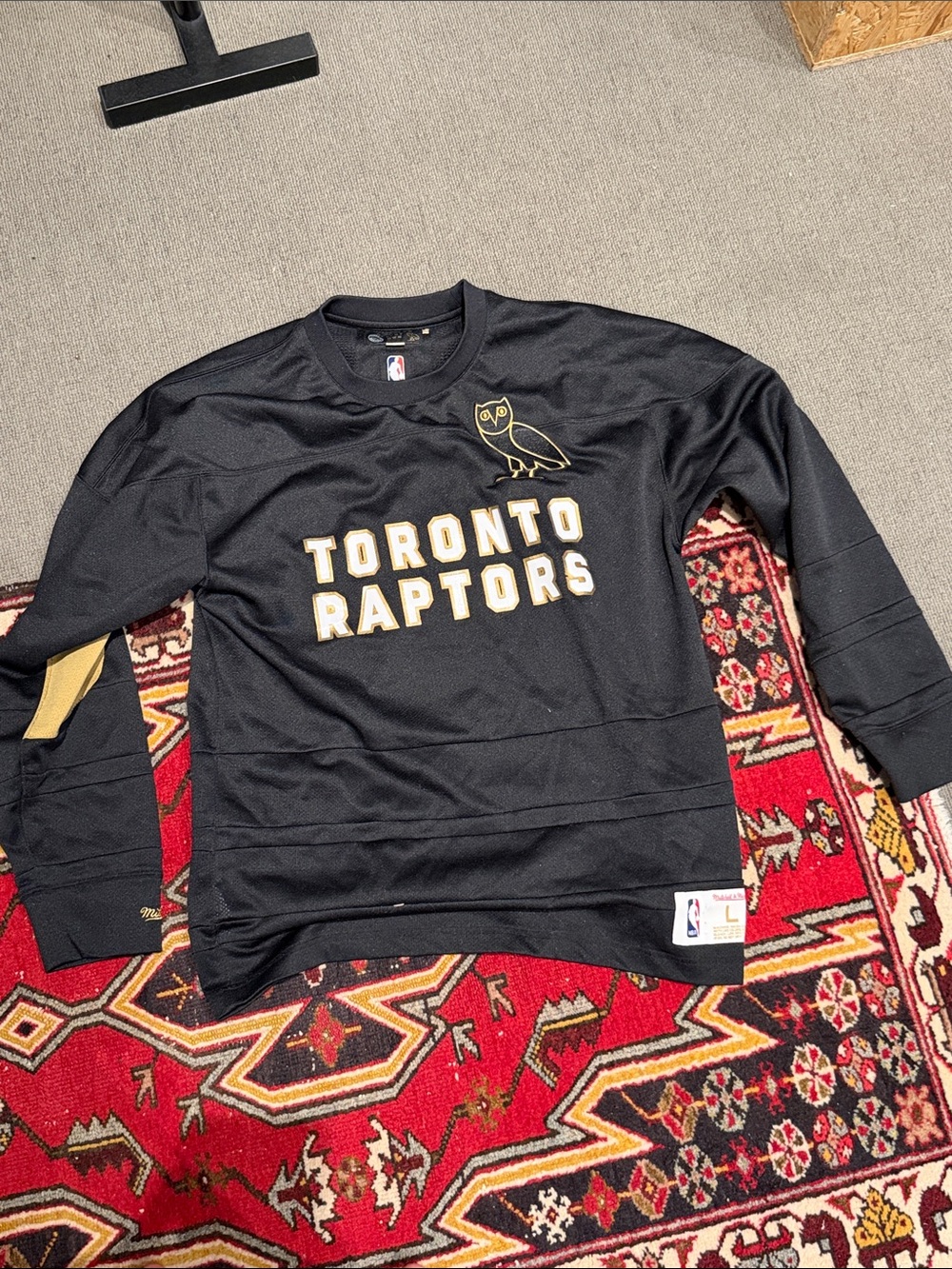 Mitchell & Ness Toronto Raptors Black and Gold Pullover Jersey